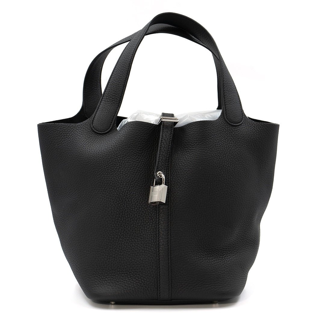Hermès Picotin Lock 22 Bag in Taurillon Clemence Leather  Noir (Black)